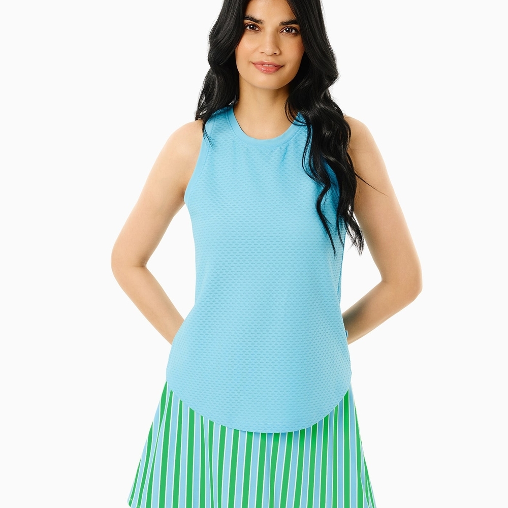 NWT Addison Bay Light Blue Womens XS Active Mesh Everyday Tank